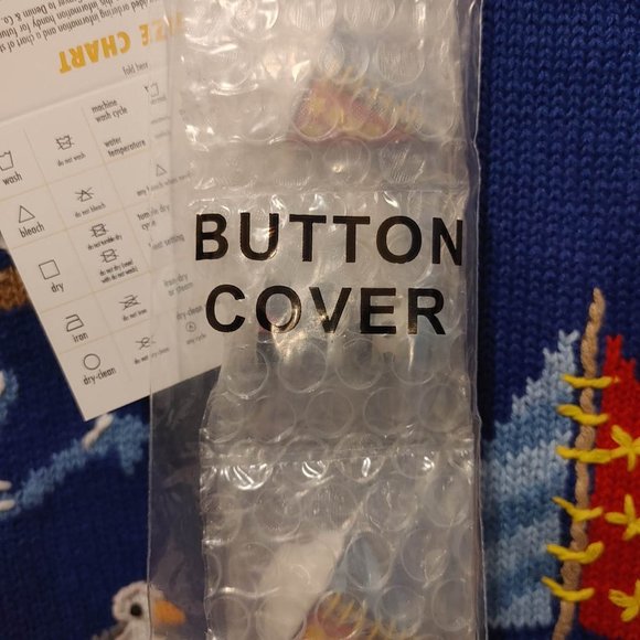 Quacker Factory Cardigan Blue Sweater Lighthouse Beach Nautical Small NWT - Picture 8 of 10